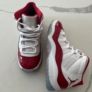 Boy’s 1Y Cherry Red & White Jordan’s